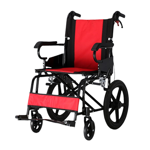 Fauteuil roulant de transport portable pliable en aluminium