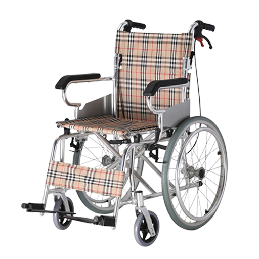 Fauteuil roulant pliant portable en aluminium