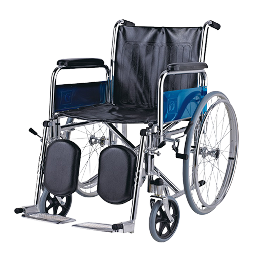 Fauteuil roulant manuel en acier portable médical