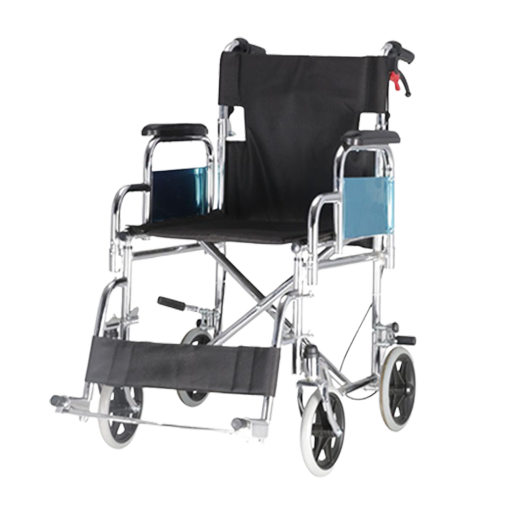 Fauteuil roulant de transport médical pliant en acier