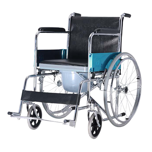 Fauteuil roulant portatif pliant en acier