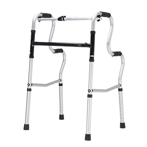 Déambulateur médical pliable en aluminium à hauteur réglable